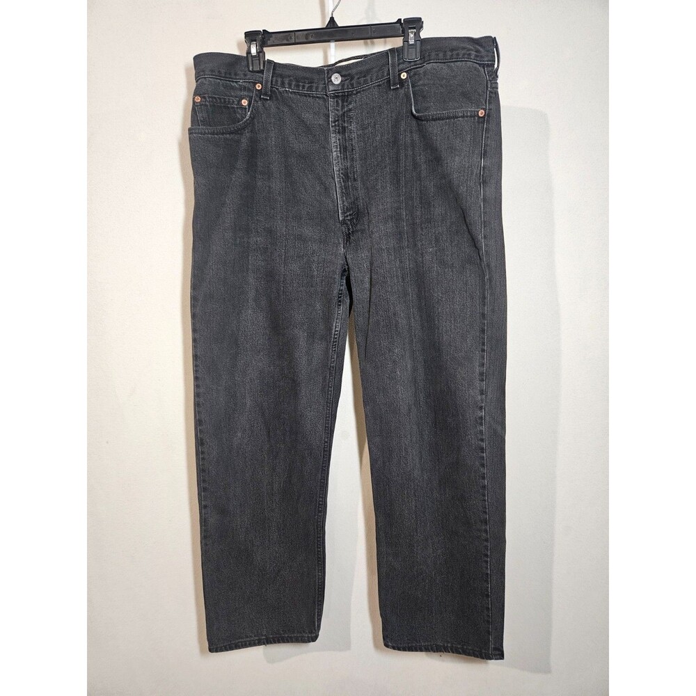 Levi's 550 Jeans Men's 42x32 Straight Leg Relaxed Fit Denim Black 100% Cotton